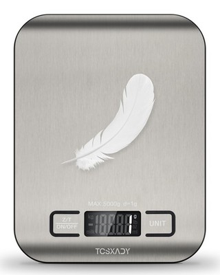 Digital Kitchen Scale 11lb Capacity 1g Precision 6 Units LCD Display - Tare