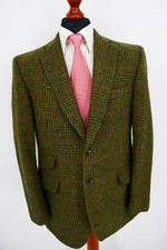 Charles Tyrwhitt Slim Fit Tweed Sakko Gr.56 (=UK 46R) Wolle Oliv Top Zustand