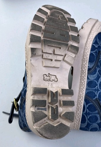 Coach Trooper halbhoher Stiefel aus charakteristischem Denim Damengröße 7,5 mit Karton - Bild 12 von 17