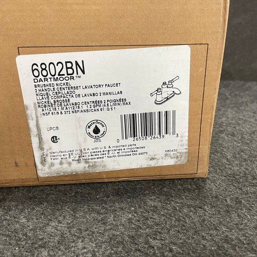 Moen 6802BN Dartmoor Gebürstetes Nickel Traditionell Mittelset Badezimmer Waschbecken Wasserhahn - Bild 1 von 24