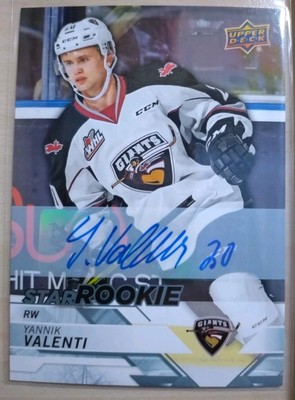 Yannik Valenti Star Rookie Autograph - Vancouver Giants - Upper Deck CHL 2018-19