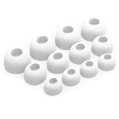 DISTRIBUTED BY MACADAMIA LTD 12 x Silikon Ohrstöpsel Tipps Für Samsung Galaxy Buds 3 Pro Kopfhörer in Weiß