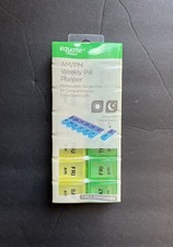 AM/PM Weekly Pill Planner Equate Brand - Sealed - Removable Single Day