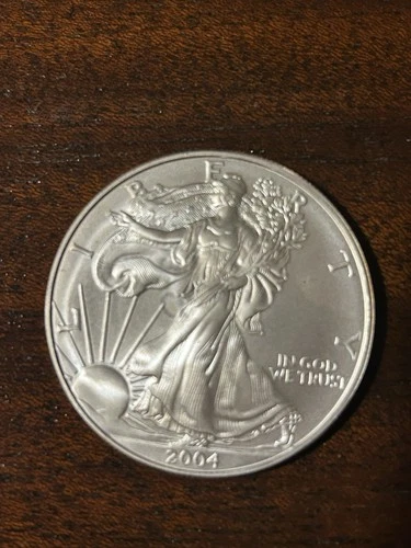 U.S. Mint American Eagle 2004 1 oz Silver Coin 0.999 Fine Bullion