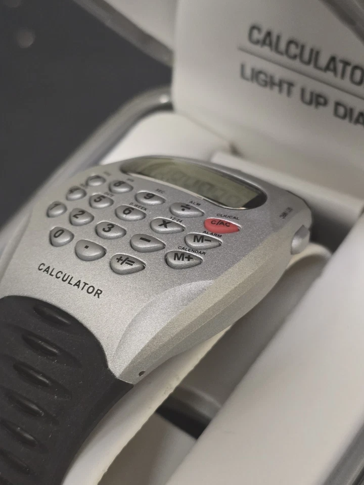 Calculadora digital Sharp reloj despertador MD0119 NOS RARO | Nuevo en caja y funcionando LEER Foto 3 de 4