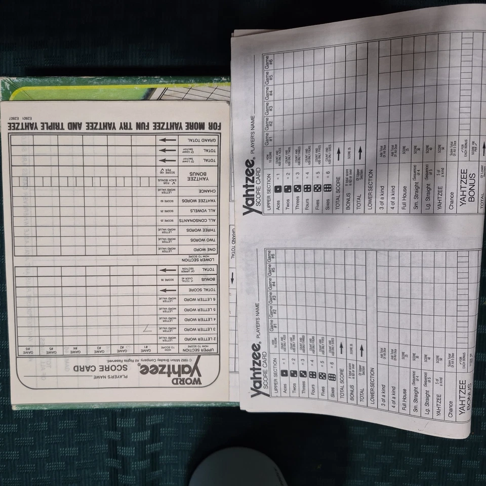 1982 Word Yahtzee Game by Milton Bradley, complete - Image 3 of 3