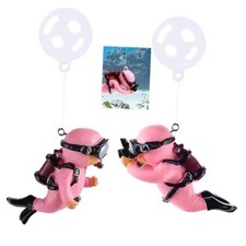 2-Pack Tank Decorations, Cute Little Diver, Aquarium Decoration Pink