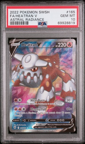 2022 POKEMON SWORD & SHIELD ASTRAL RADIANCE #165 FULL ART/HEATRAN V PSA 10