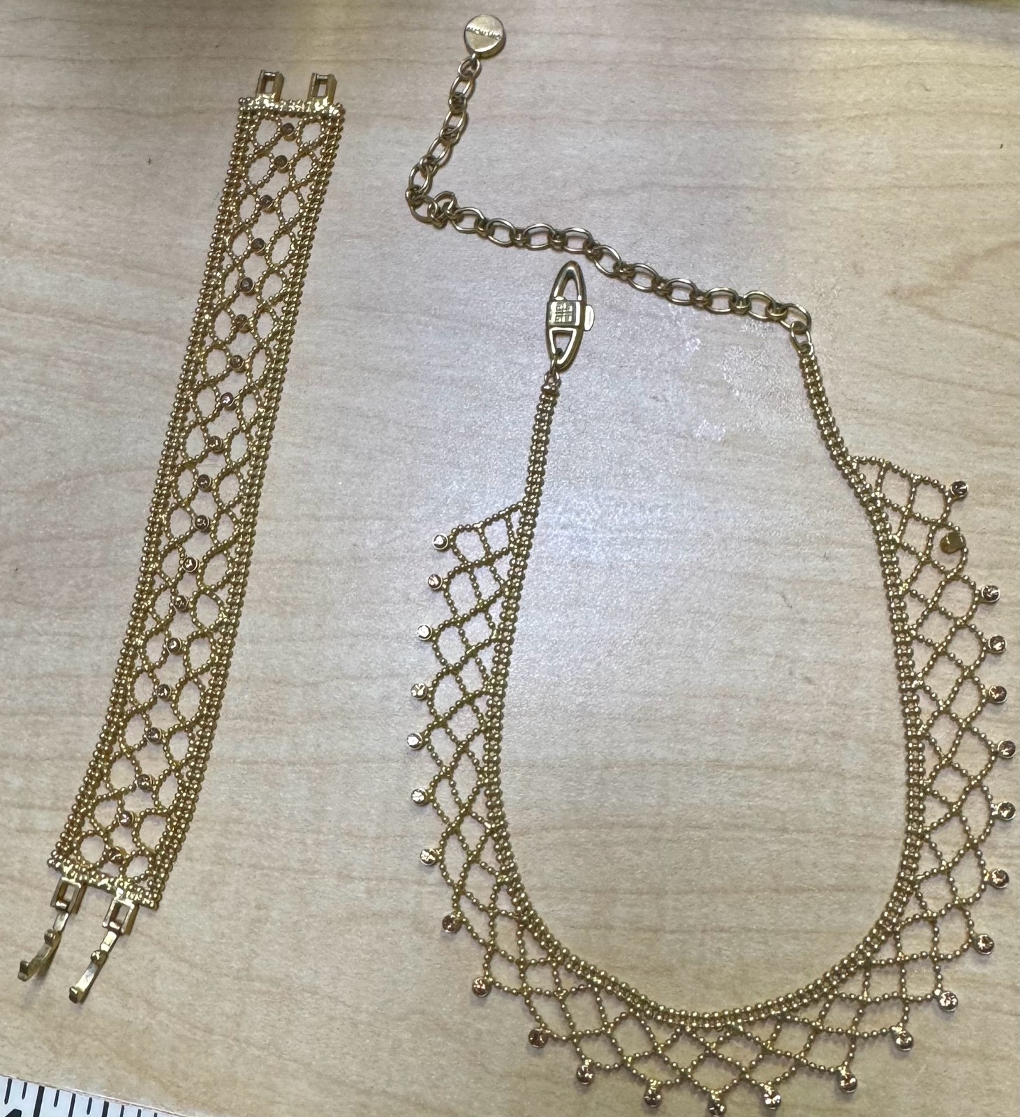 Givenchy Lace Pattern AB Aurora Borealis Crystals… - image 7