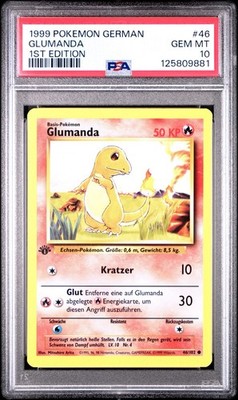 1999 Pokemon GERMAN 1st Edition Base Set Glumanda-Charmander 46