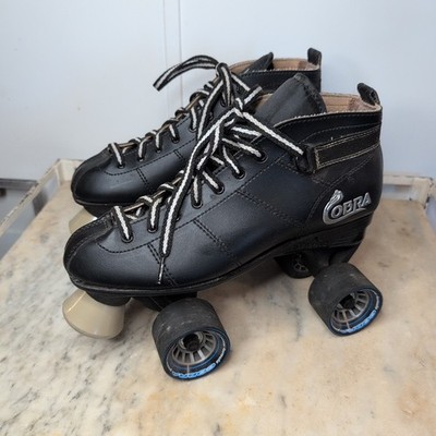 Cobra Black Roller Derby Skates Cobra Power Formula Wheels Size 8