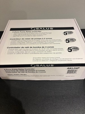 Brand New Salus - Wired Pump Relay Control - 4 Zone AKL04P AKLO4P HVAC HEATING 