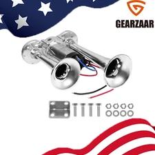 600DB Dual Trumpets Super Loud Car Electric Air Horn Truck Boat Train Speaker