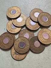 New York City Transit Authority subway transit token - NY630BI Bullseye Type - 1