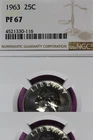 1963 NGC PF67 WASHINGTON QUARTER #B52467