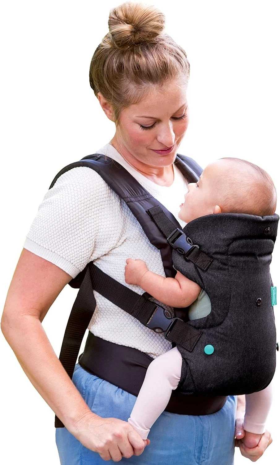 Infantino Flip Advanced 4-in-1 Baby Carrier - Ergonomic, Black Denim