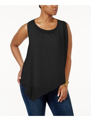 LOVE SCARLETT Womens Top Tank Sleeveless Scoop Neck