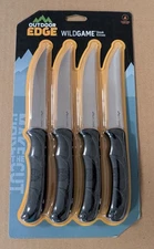 Outdoor Edge WildGame Black Steak Knife Set 4 Knives NEW and DISCONTINUED!
