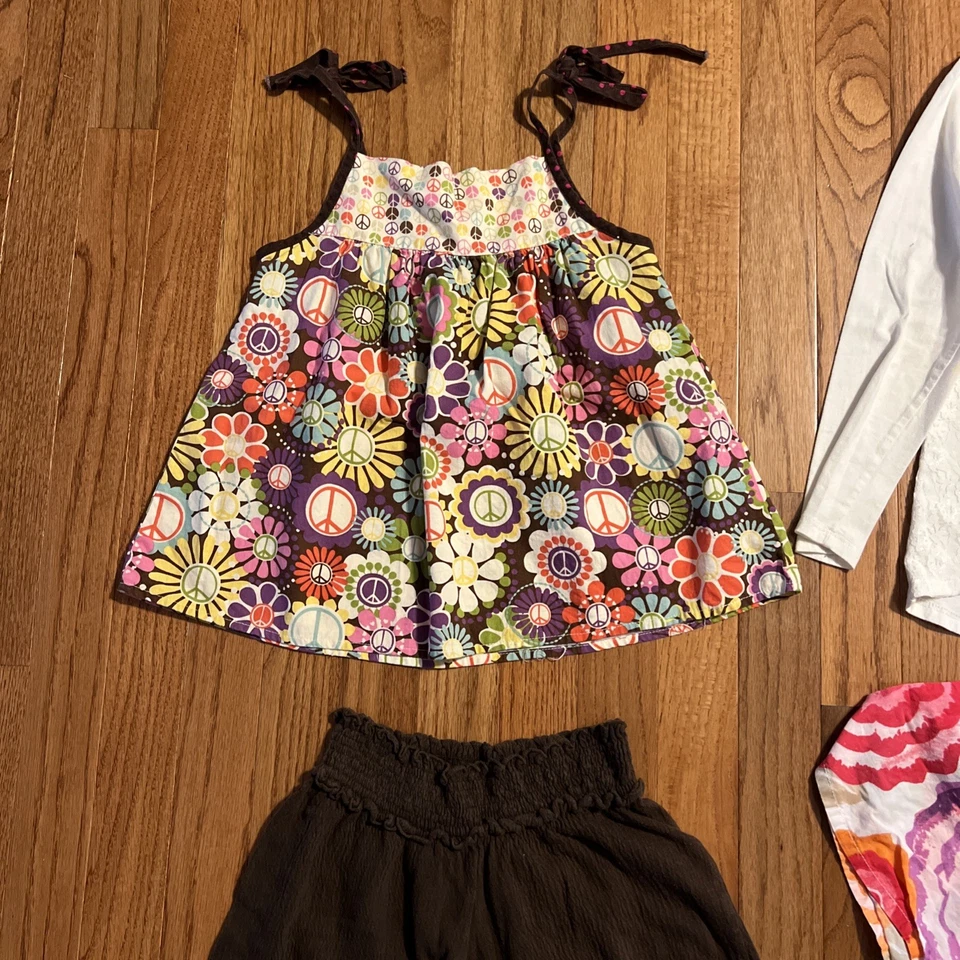 Lote de 4 piezas niñas Xhilaration Crazy 8 niños lugar MisTeeV-us talla 4-6 tanque Foto 2 de 4