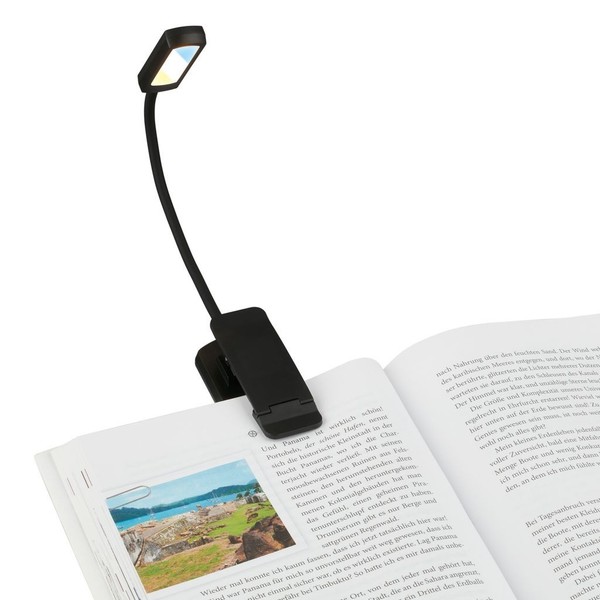 Klemmleuchte Leselampe Akku Kabellos Led Dimmbar Buchlampe Bettlampe Cct Schwarz-image
