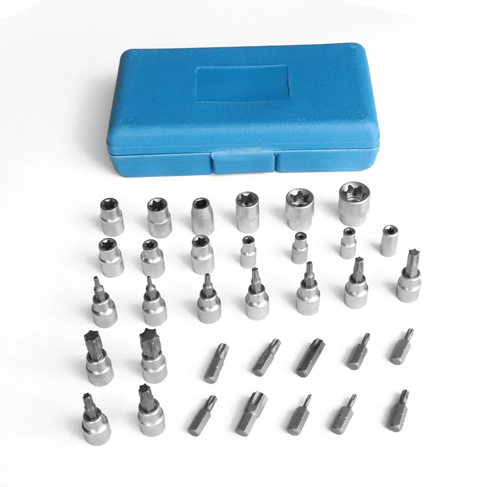 Torx Socket Set Hakkin 34Pcs Female E Torx Socket Set 1/4" 3/8" Drive + Case - Image 4 of 4