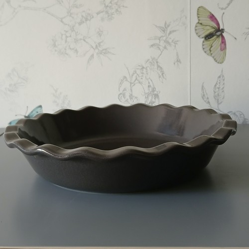 Emile Henry France piatto scanalato flan/torta 26 cm diametro 10" carbone