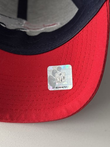Vintage New England Patriots NFL Football Strapback Hat Cap Navy Blue Red OSFA - Picture 9 of 10