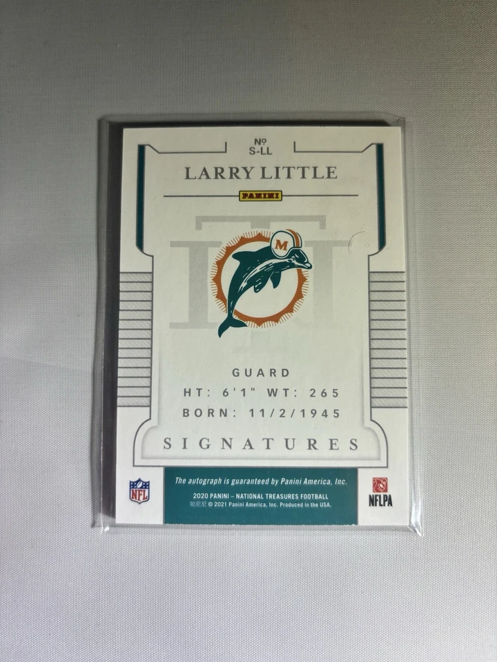 2020 National Treasures Signatures Larry Little /35 No. S-LL - Image 2 of 2