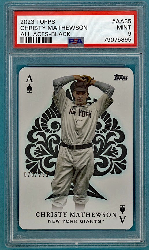 2023 Topps Christy Mathewson All Aces Black /299 #AA35 PSA 9! POP 3!