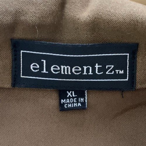Elementz Blazer Jacket Button-Up Womens Size Large Brown Faux Suede Long Sleeve - Picture 7 of 9