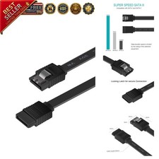 Secure SATA III 6Gbps Cable - 18-Inch HDD SSD Data Connection - Female-to-Female