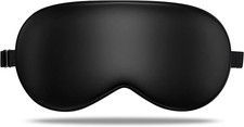 Mulberry Silk Sleep Eye Mask Blindfold with Adjustable Strap, Soft Eye Cover for