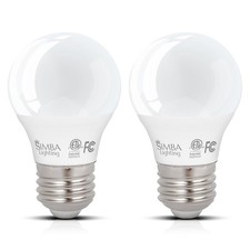  2 Pack LED A15 Fridge IP23 ETL 5W 120V 40W Equivalent Bulbs E26 5000K Daylight