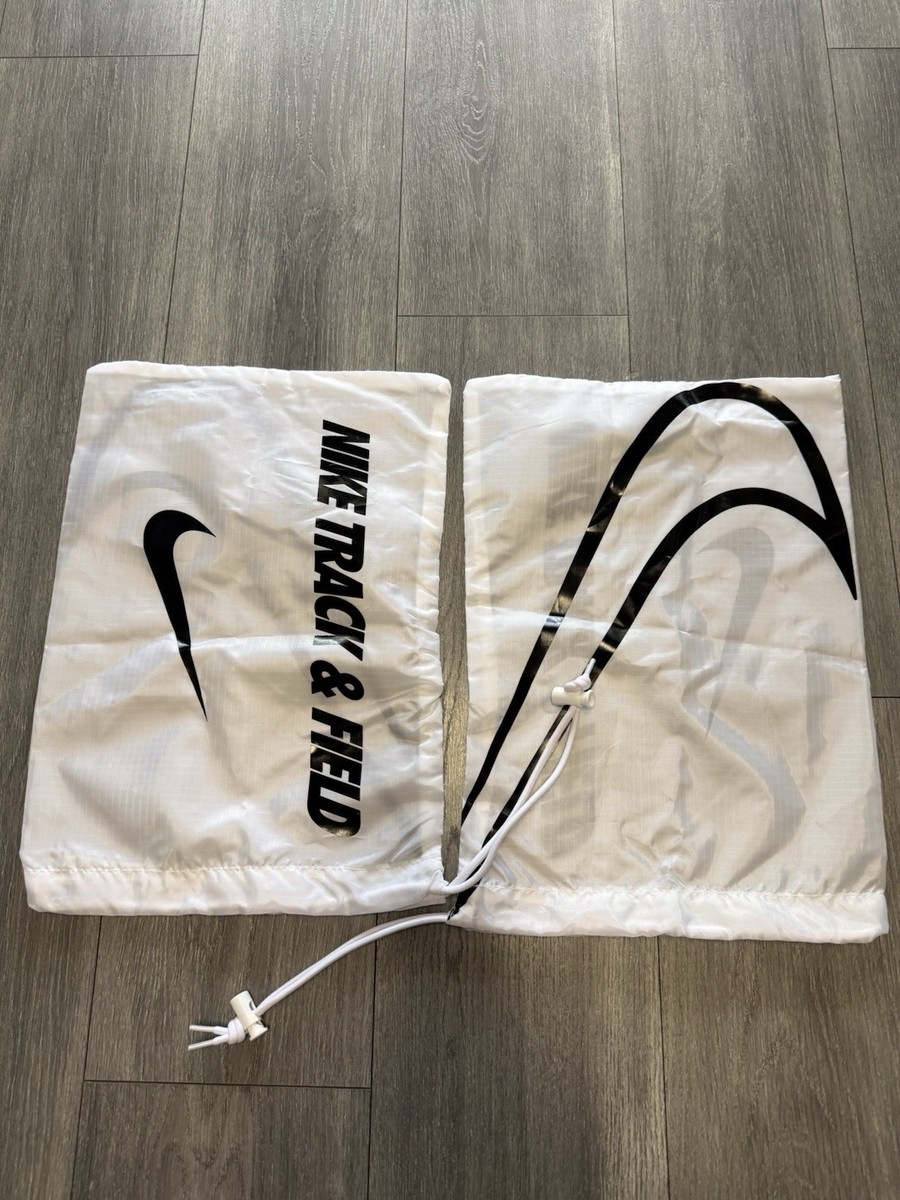 2X Nike Track & Field Drawstring Spikes Shoe Bag White/black 12.5