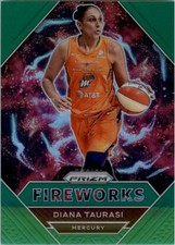 2021 Panini Prizm WNBA Fireworks Prizms Green #8 Diana Taurasi - BSK