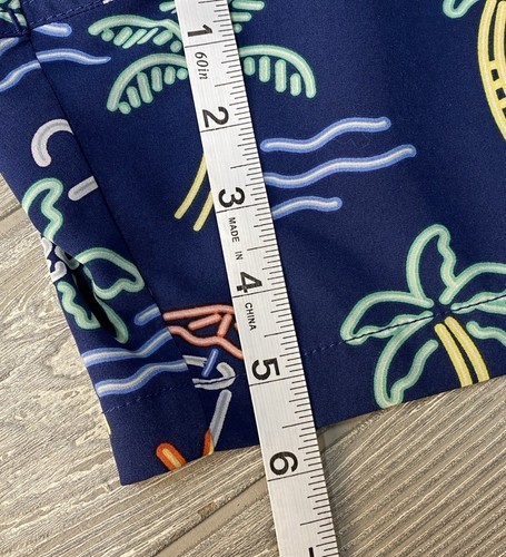 Chubbies The Neon Nights Lined Swim Trunks Shorts Flamingo Palm Tree Size XL - Picture 7 of 8