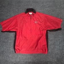 Cutter Buck CBWeatherTec Red Short Sleeve Pullover Jacket Mens XL TG