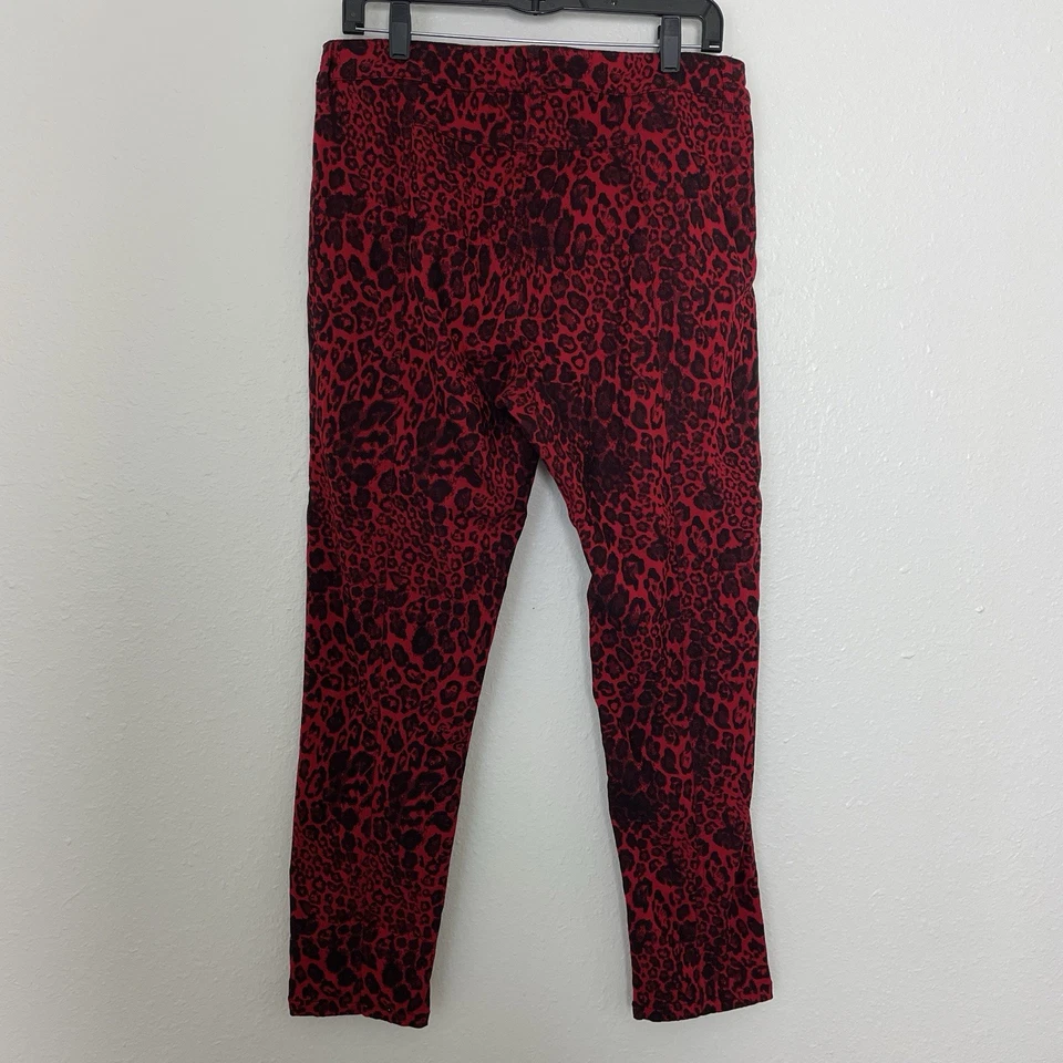 Calça vermelha Desigual “Geographi” tamanho 44 EUA 14 estampa animal - Imagem 4 de 4