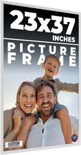 23x37 Frame White Wood Picture Photo Frame with UV Acrylic and Acid Free Backing