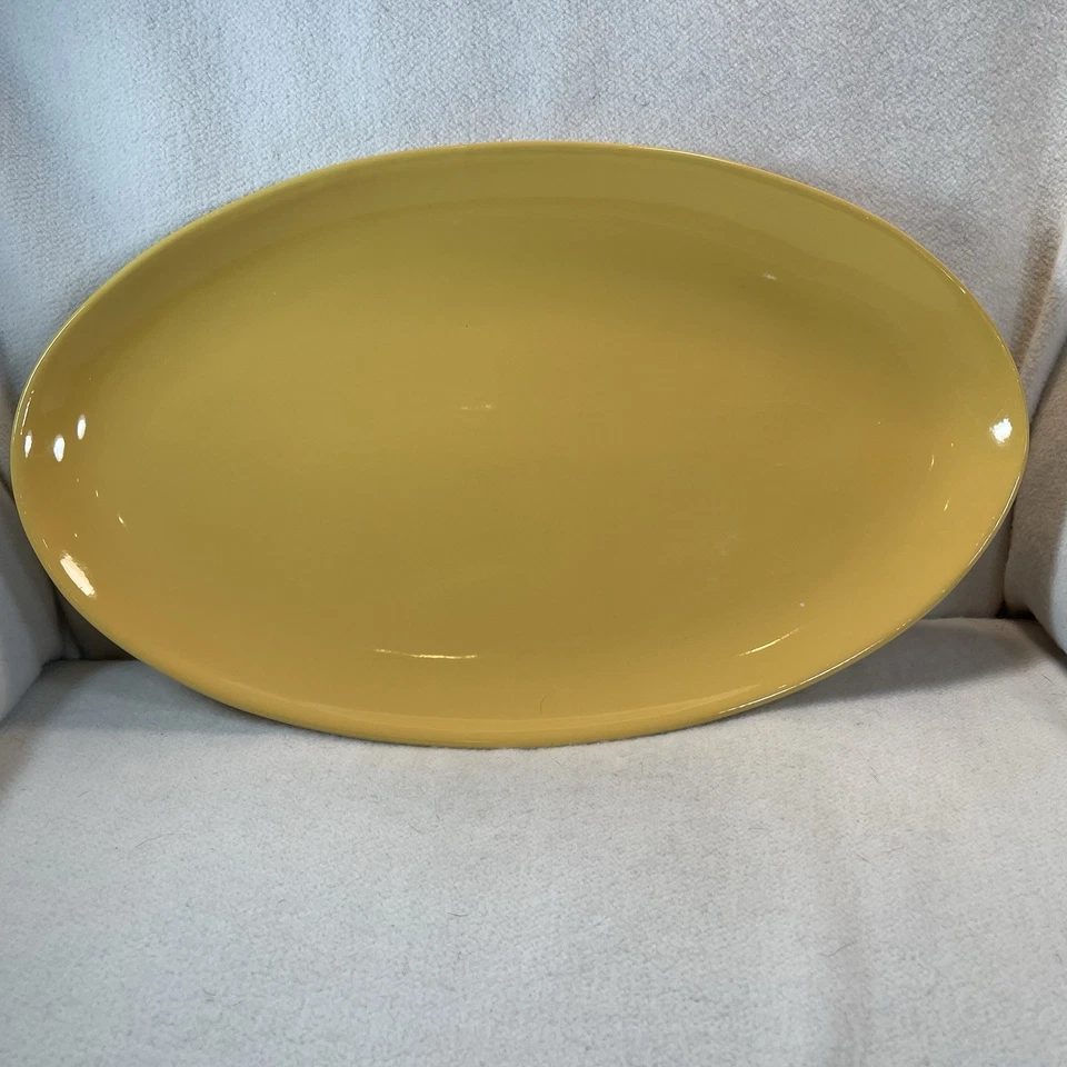 Желтое овальное сервировочное блюдо Target Home Lg длина 17 дюймов - Изображение 2 из 4