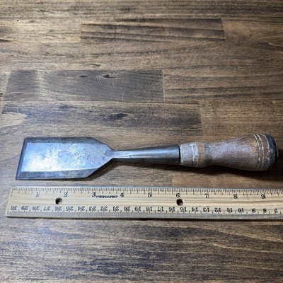 Vintage Timber Framing Wood Chisel Slick 1.75'' w/ Original Handle