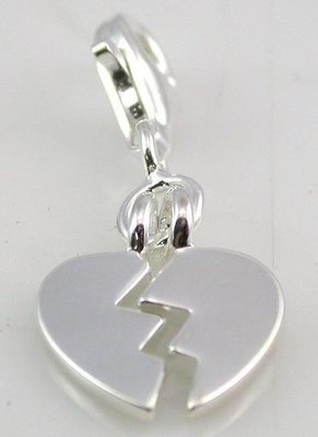 Thomas Sabo gebrochenes Herz Charm Anhänger Bettelanhänger Silber Bettelarmband