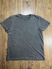 Outerknown Men's Groovy T Gray 100% Organic Cotton T-Shirt L vintage style