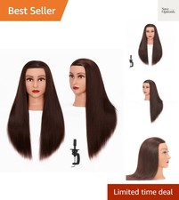 Mannequin Head Hair 26"-28" Synthetic Fiber Hair Styling Training Manikin Cos...