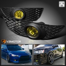 Fits 2008-2012 Mitsubishi Lancer Es De Yellow Bumper Driving Fog Lightsswitch