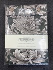 Morris & Co  Lined Pencil Pleat Chrysanthemum Curtains 46x90” Green/brown Bnip