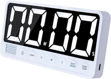 FCXJTU Digital Kitchen Timer - 7.1” Extra Large Display LED Magnetic White 