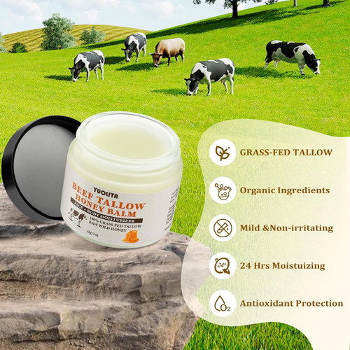 Beef Tallow for Skin,Beef and Honey Balm,Unscented Grass-Fed 01 - Picture 5 of 7