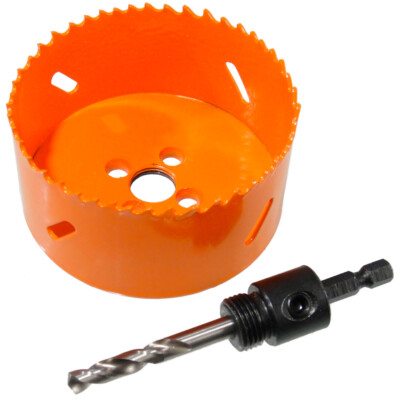 BiM Lochsäge 83 mm 5/8x18UNF mit Adapter für Holz Rigips Metall Stahl Blech PVC