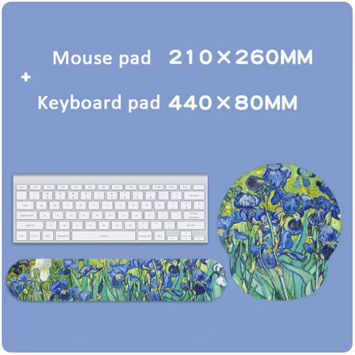 Oil Painting Laptop Mouse Desk Pad Keyboard Wrist Rest Hand Support Protection - Picture 17 of 23